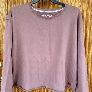 Peace Love World Mauve Long Sleeve Top